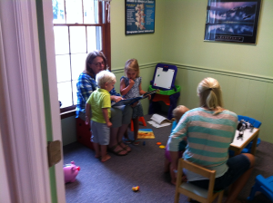 Play room before makeover